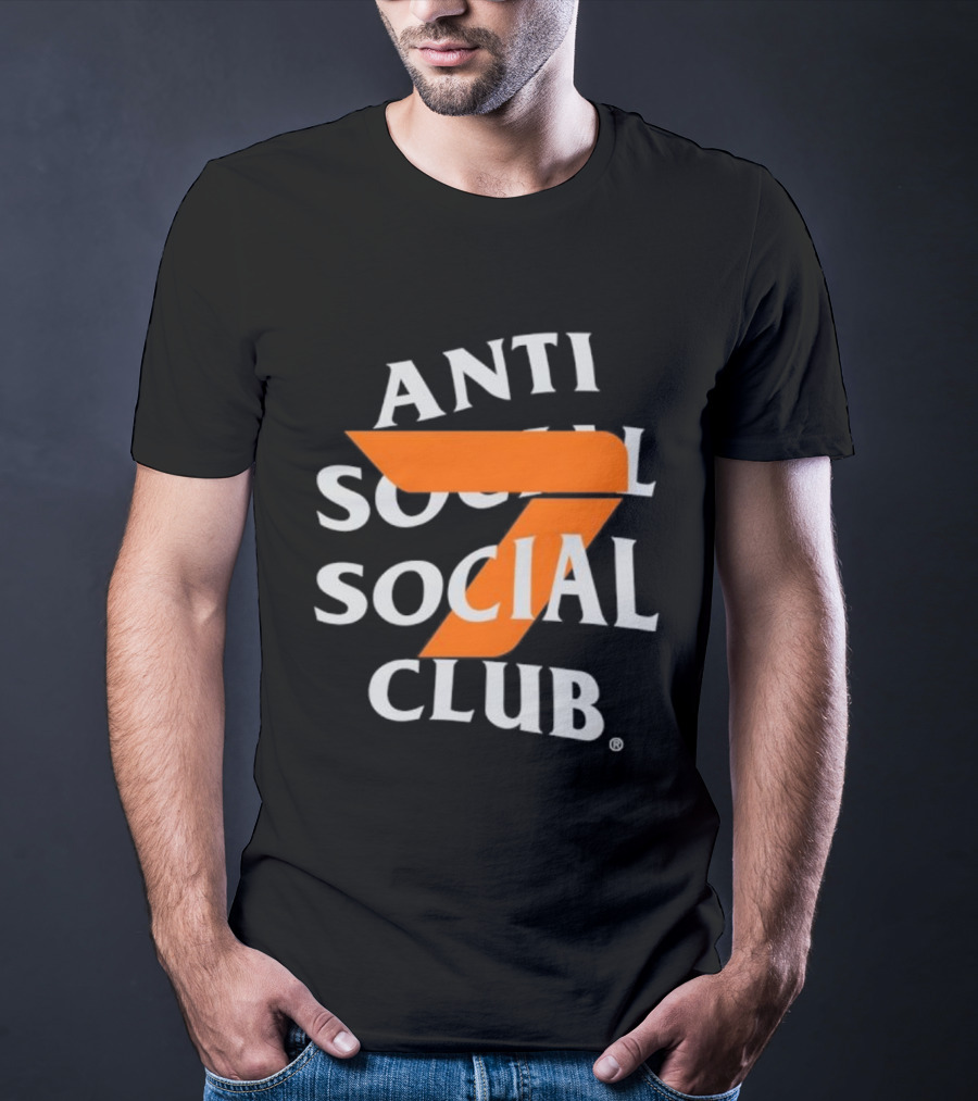 Anti Social Social Club 7 Orange Bold Style T-Shirt