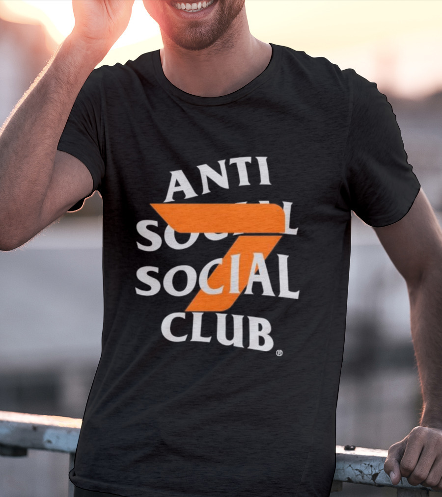 Anti Social Social Club 7 Orange Bold Style T-Shirt