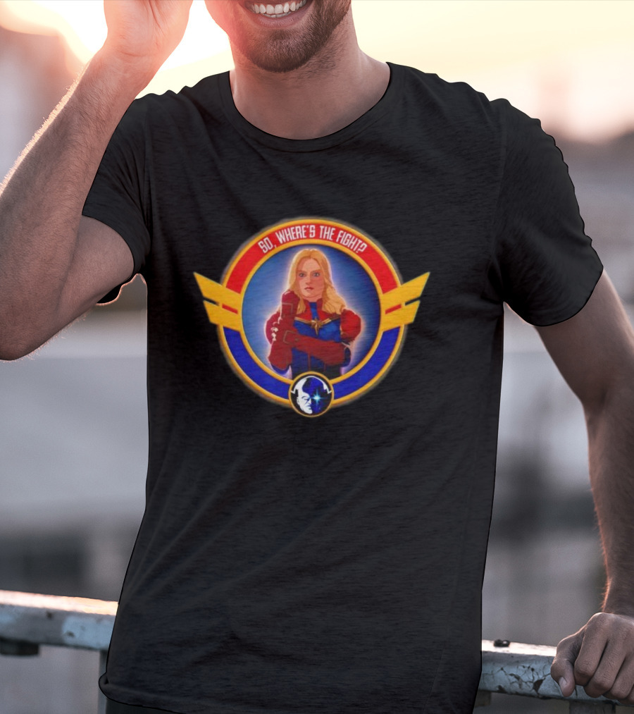 Carol Danvers Captain Marvel So Where’s The Fight Iconic Hero Symbol T-Shirt