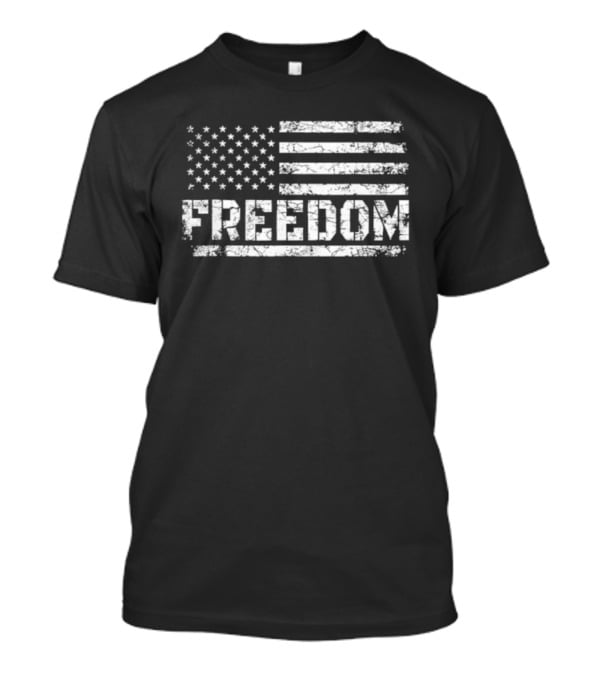 USA Flag Distressed Freedom Grunge Style T-Shirt