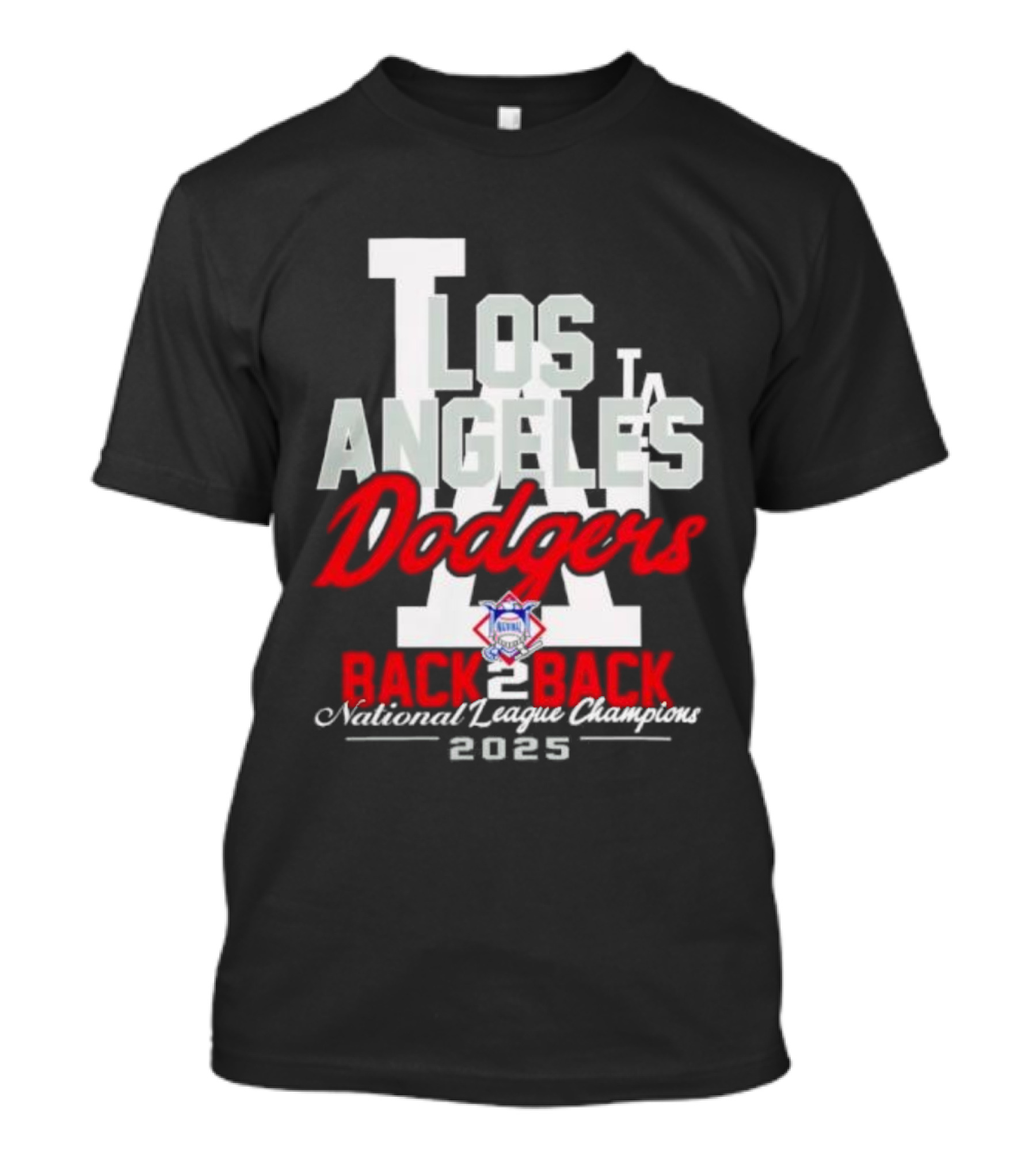 Los Angeles Dodgers Back 2 Back National League Champions 2025 T-Shirt