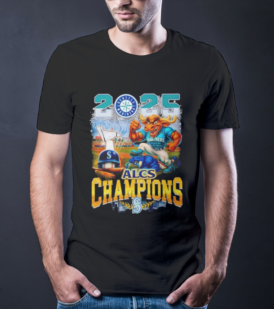 Seattle Mariners 2025 ALCS Champions American League Series MLB Mascot T-Shirt