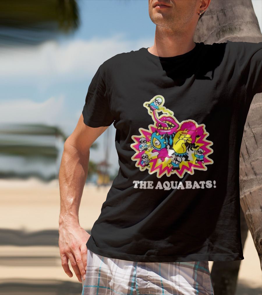 The Aquabats Cartoon Explosion Versus Battle Scene T-Shirt