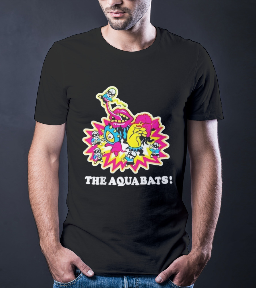 The Aquabats Cartoon Explosion Versus Battle Scene T-Shirt