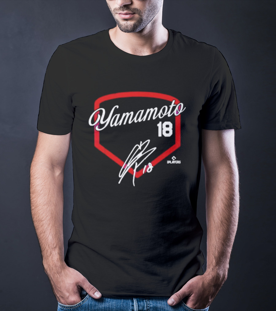 Yamamoto 18 Los Angeles Baseball Signature Design T-Shirt