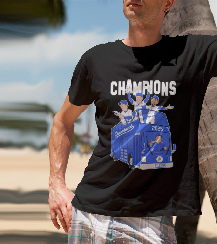 Los Angeles Dodgers Champions 2025 Yoshinobu Yamamoto Shohei Ohtani Mookie Betts Titletown T-Shirt