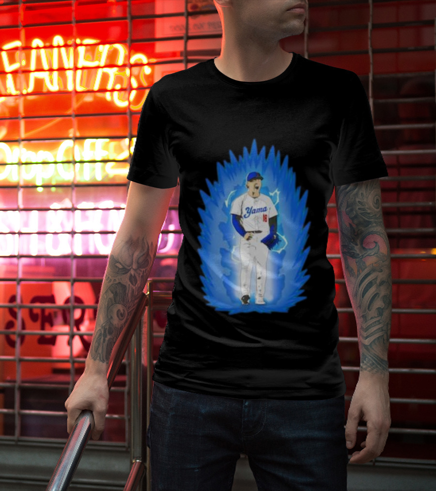 Yoshinobu Yamamoto Super Saiyan Yama 18 Los Angeles Dodgers T-Shirt