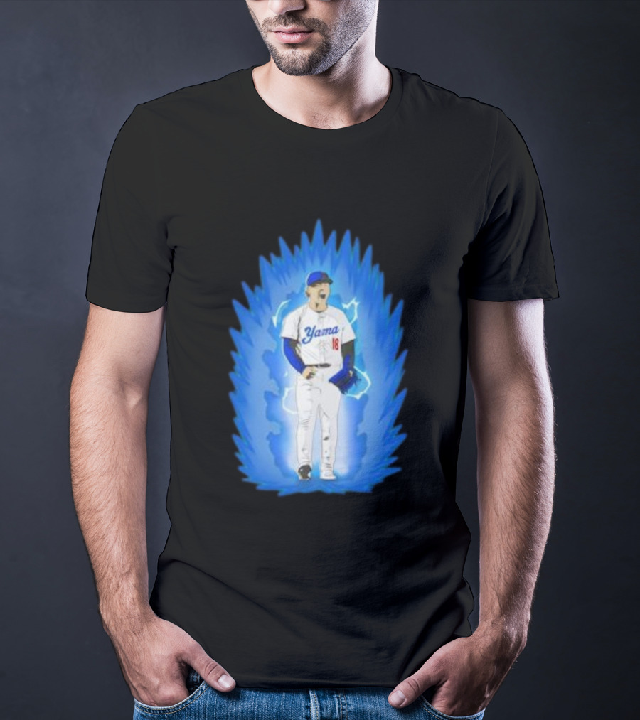 Yoshinobu Yamamoto Super Saiyan Yama 18 Los Angeles Dodgers T-Shirt