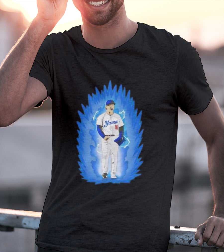 Yoshinobu Yamamoto Super Saiyan Yama 18 Los Angeles Dodgers T-Shirt