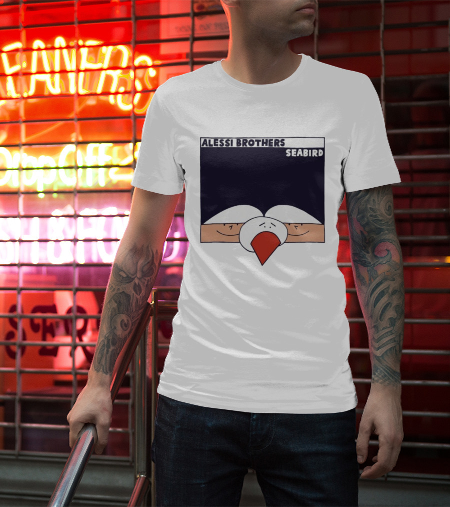 Alessi Brothers Seabird Cartoon Style Duo With Seagull T-Shirt