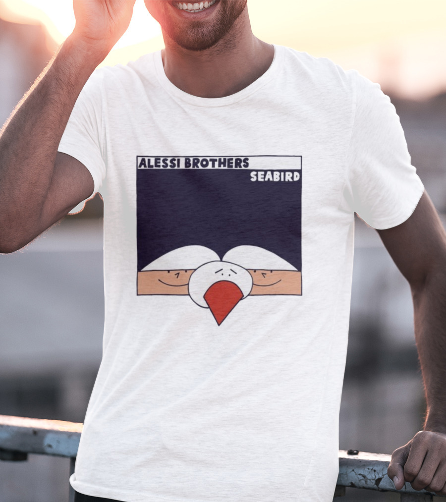 Alessi Brothers Seabird Cartoon Style Duo With Seagull T-Shirt