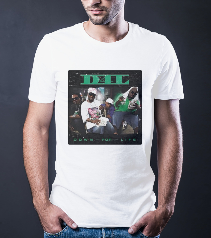 D4L Down For Life Album Cover Crew With Money And Bling T-Shirt