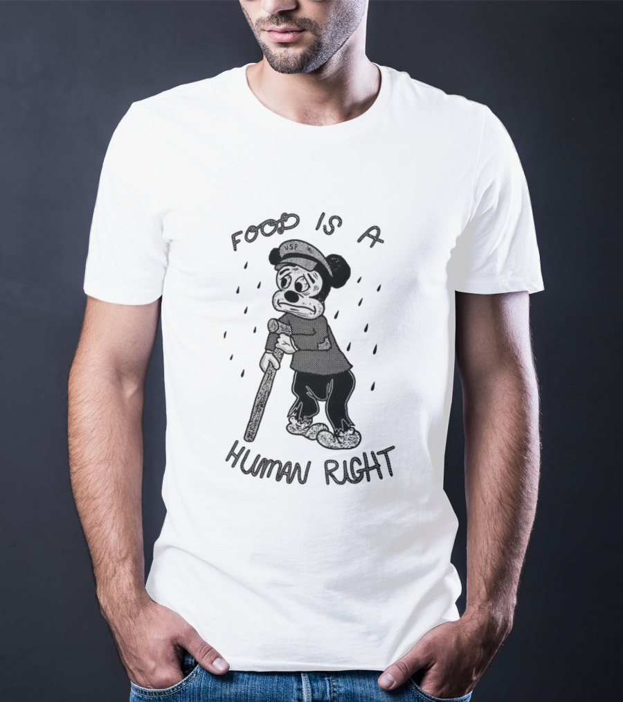 USP Mickey Mouse Food Is A Human Right Vintage Style T-Shirt