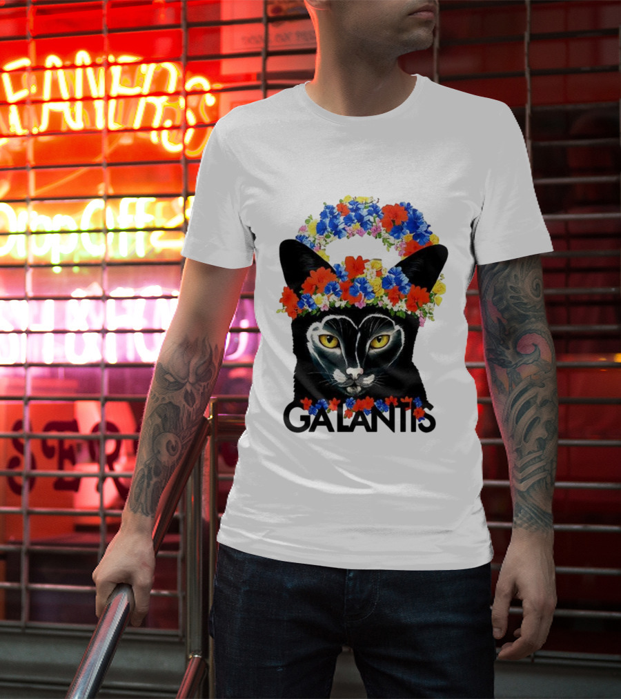 Midsommer Galantis Cat Floral Festival Headpiece T-Shirt