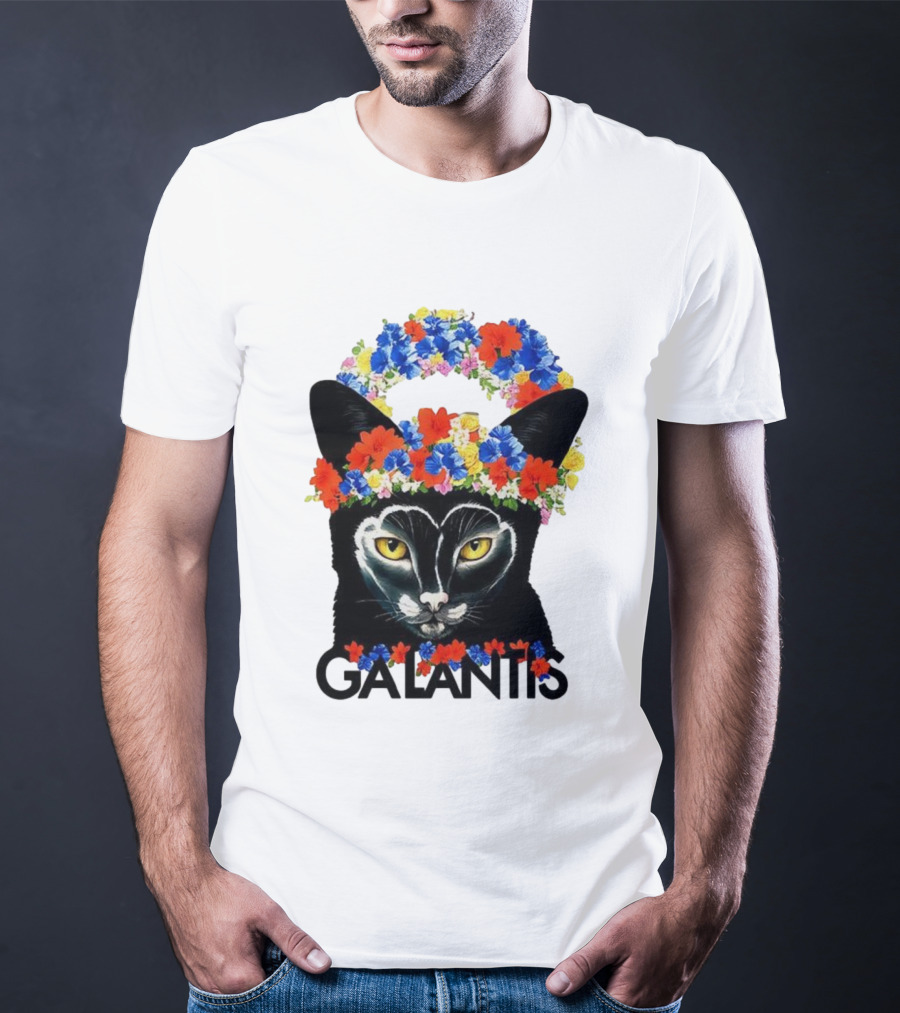 Midsommer Galantis Cat Floral Festival Headpiece T-Shirt