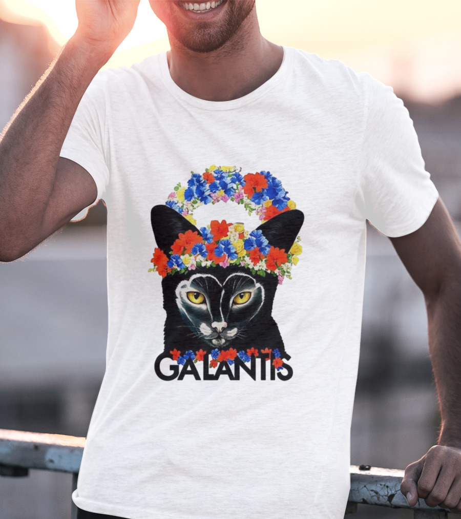 Midsommer Galantis Cat Floral Festival Headpiece T-Shirt