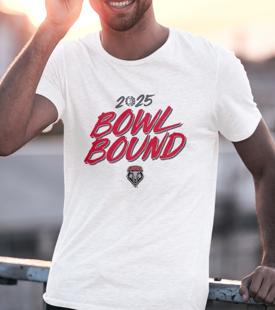 2025 Bowl Bound New Mexico Lobos Football T-Shirt