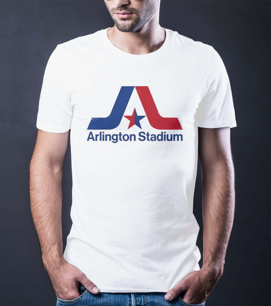 Texas Rangers Arlington Stadium Vintage Star Emblem T-Shirt