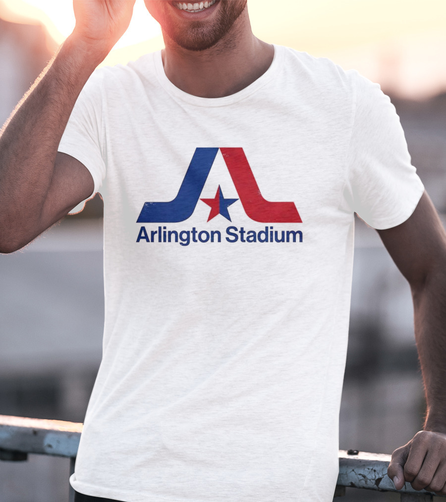 Texas Rangers Arlington Stadium Vintage Star Emblem T-Shirt