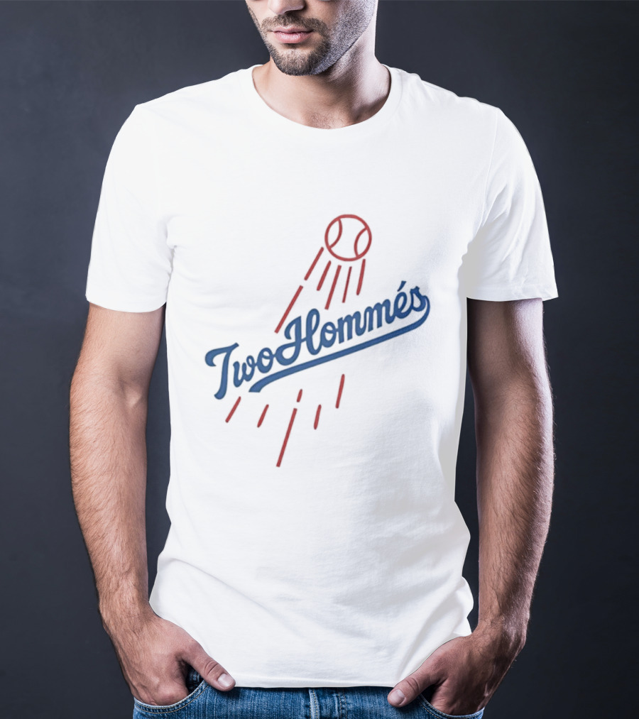 Two Hommés Baseball Collaboration Dodgers Style T-Shirt