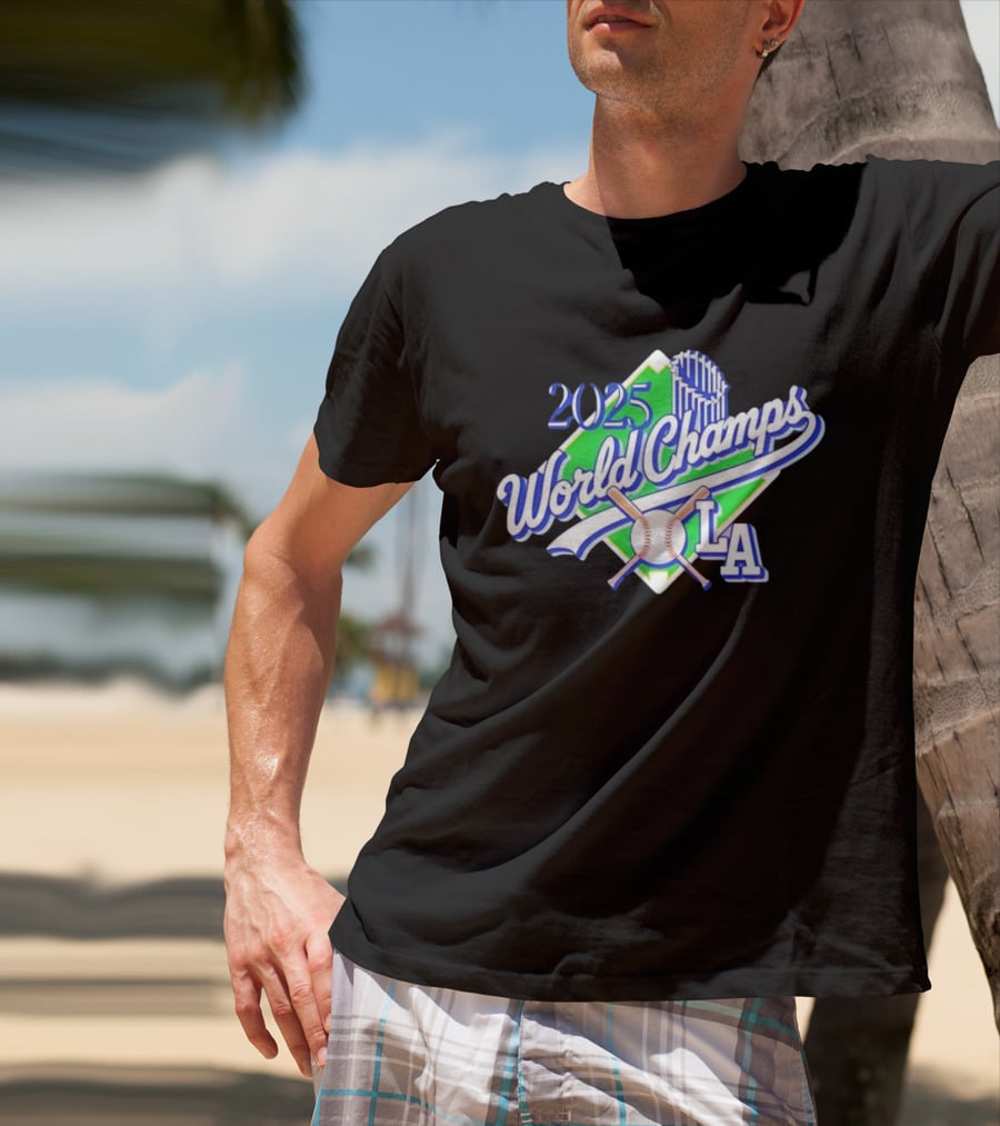 2025 World Champs LA Baseball Victory T-Shirt