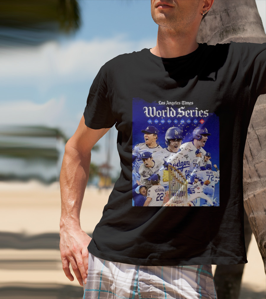 Los Angeles Dodgers World Series Champions 2025 Celebration With Iconic Moments And Championship Years T-Shirt