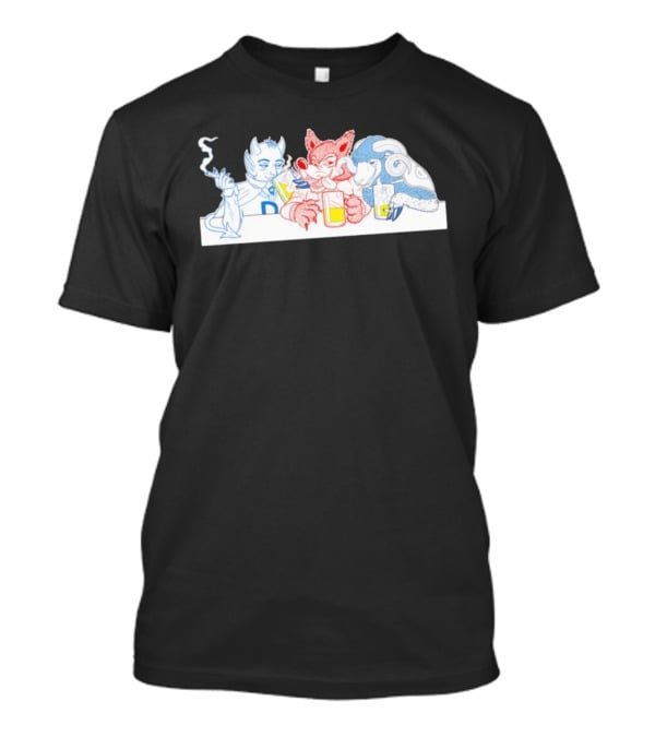 Duke Blue Devils North Carolina State Wolfpack Tar Heels Mascot Drinking Trio T-Shirt