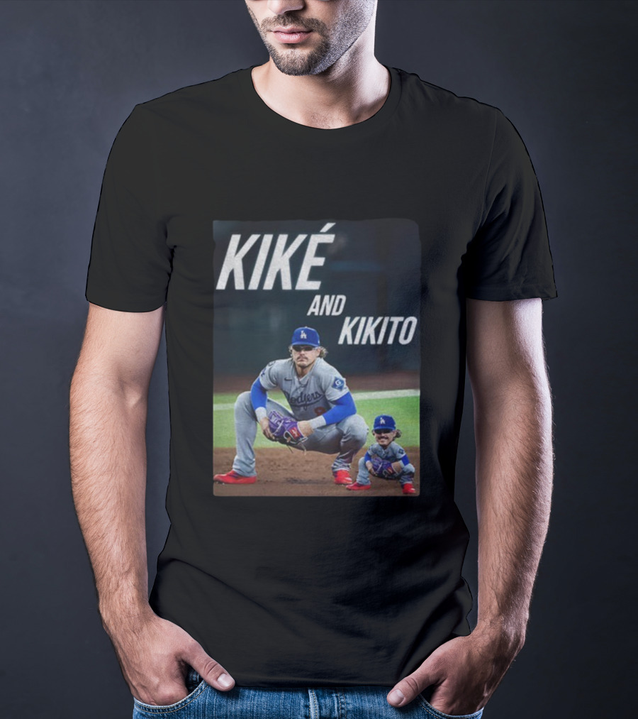 Dodgers Kiké And Kikito Photo T-Shirt