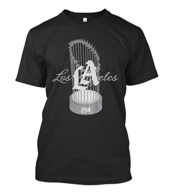 Los Angeles Dodgers LA 294 World Champs Trophy T-Shirt