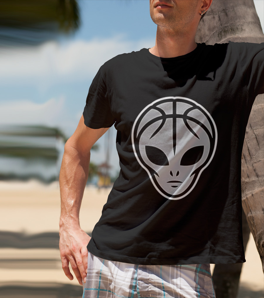 San Antonio Spurs Basketball Alien Head Logo T-Shirt