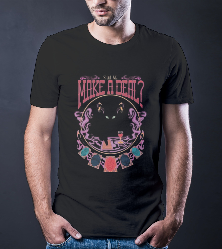 Just Roll With It Shall We Make A Deal Niklaus Tarot Table Drink Symbol T-Shirt