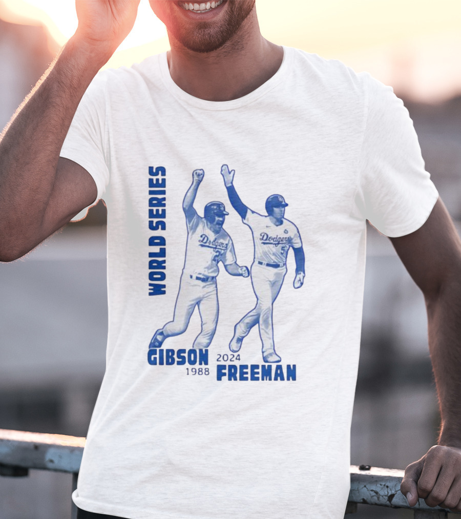 World Series Dodgers Gibson 1988 Freeman 2024 T-Shirt