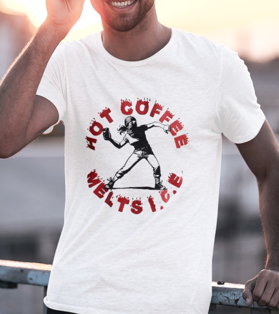 Hot Coffee Melts ICE Roller Derby Girl T-Shirt