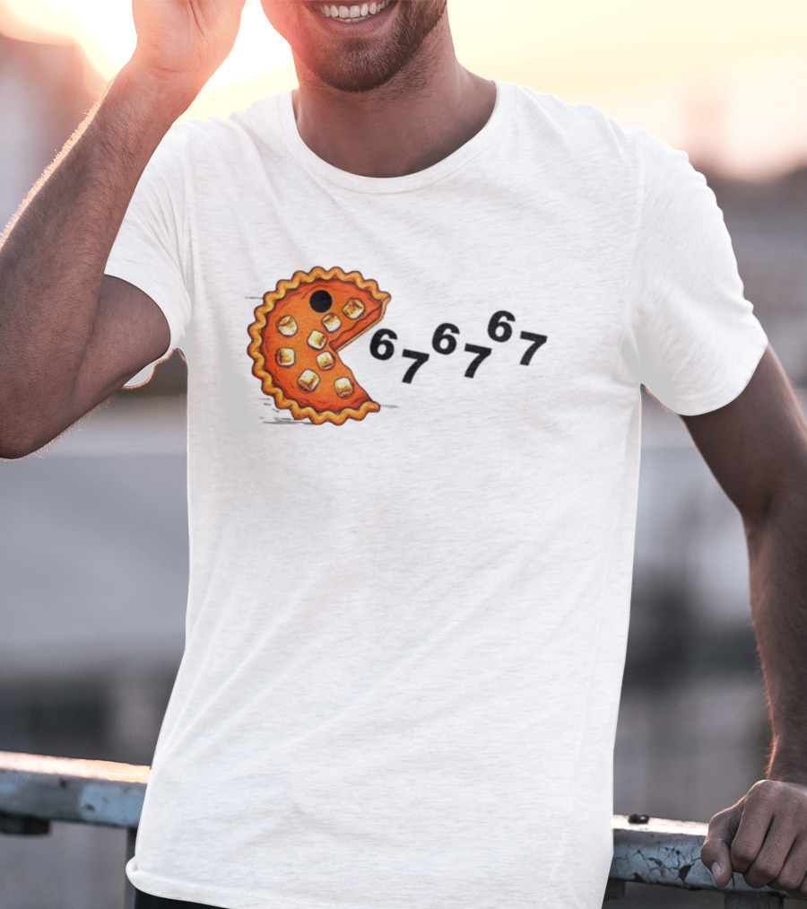 Pacman Pumpkin Pie Eating Ghosts Happy Fall Meme 67 T-Shirt