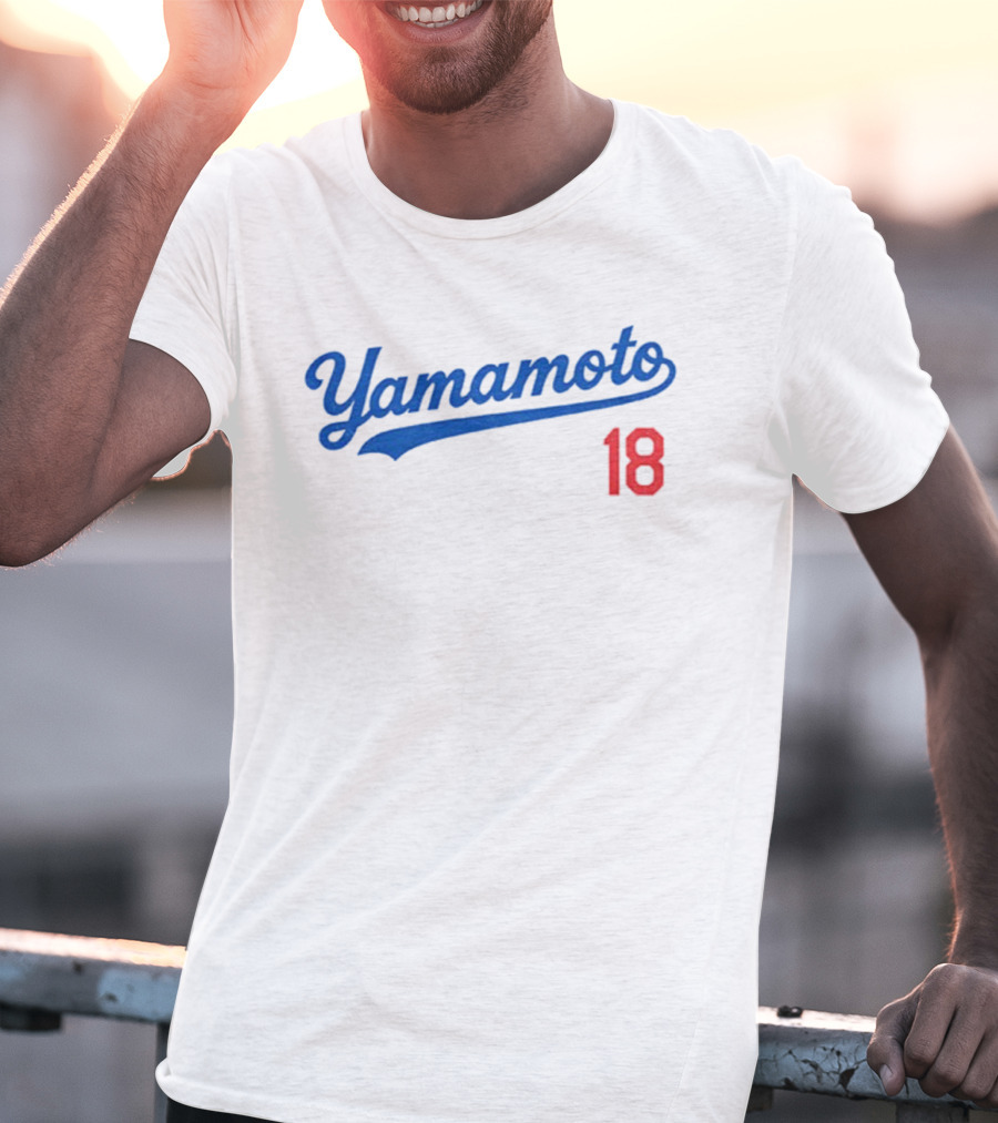 Yamamoto 18 Los Angeles Dodgers MLB Baseball World Champions T-Shirt