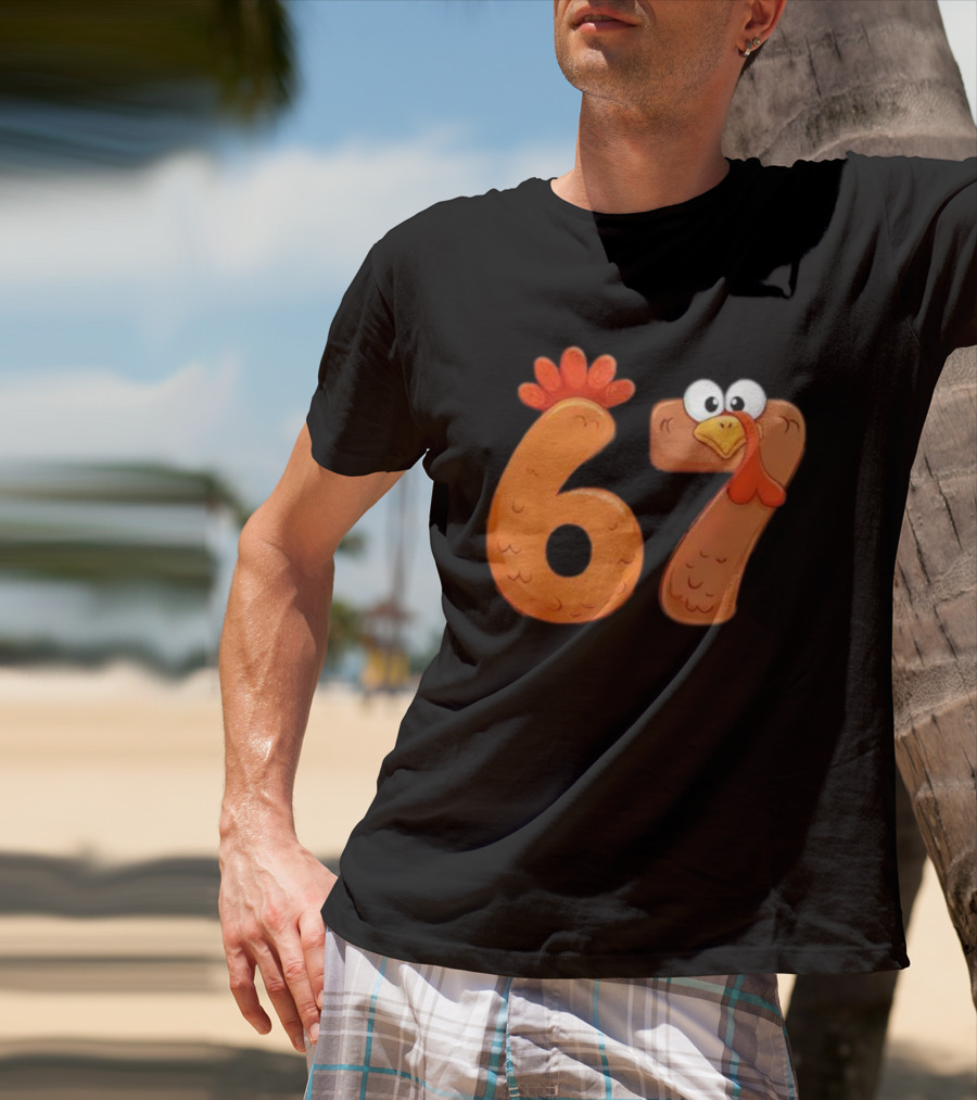 67 Thanksgiving Turkey Cool Fall Farm Fun T-Shirt