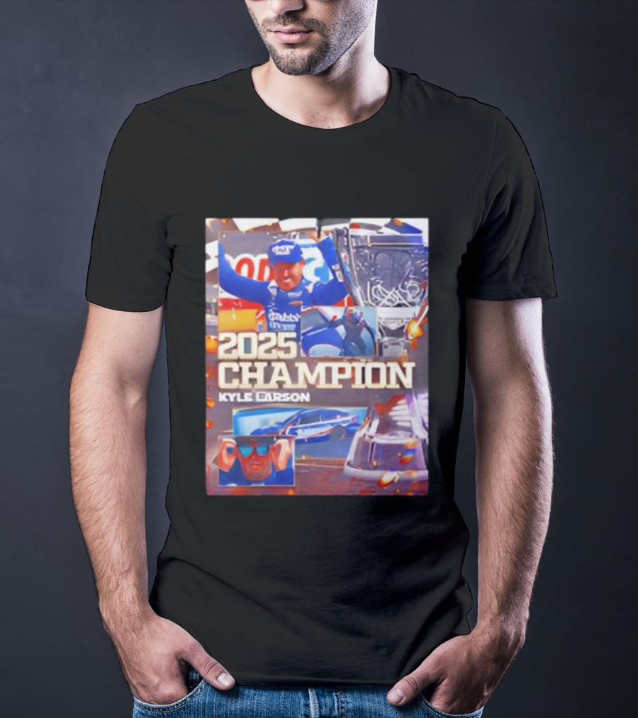 2025 Champion Kyle Larson NASCAR Cup Series Win Racing Victory T-Shirt