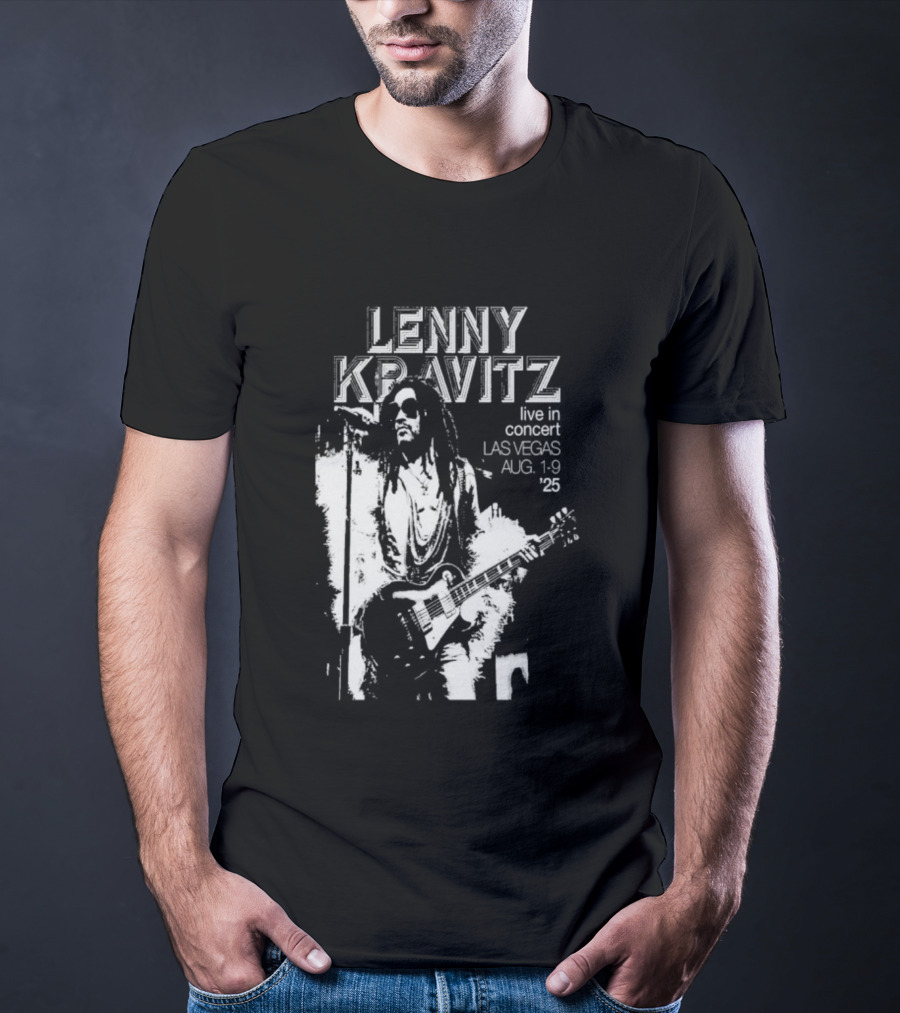 Lenny Kravitz Live In Concert Las Vegas Aug 10 2025 Tour T-Shirt