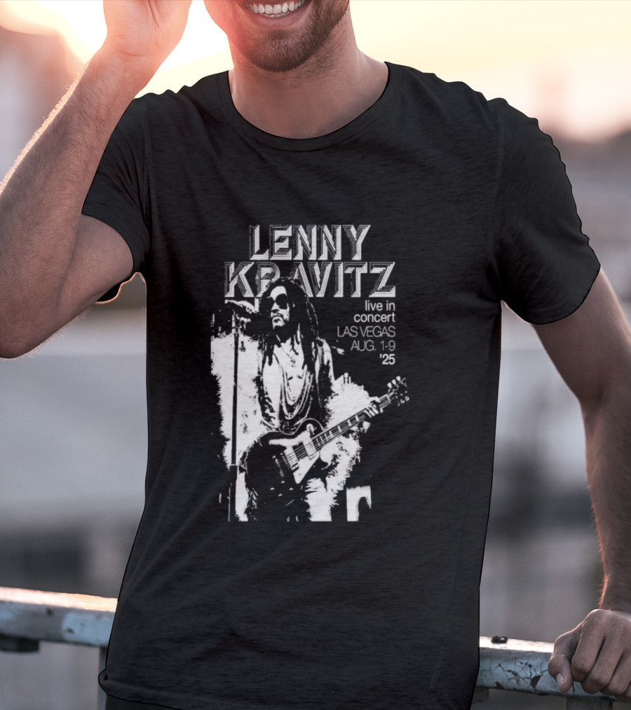 Lenny Kravitz Live In Concert Las Vegas Aug 10 2025 Tour T-Shirt