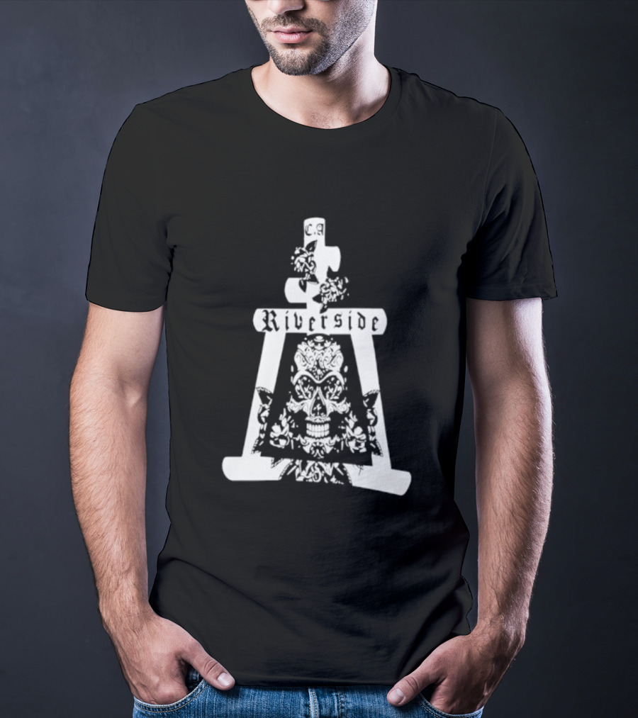 Riverside California Mission Inn Bell Skull Design T-Shirt