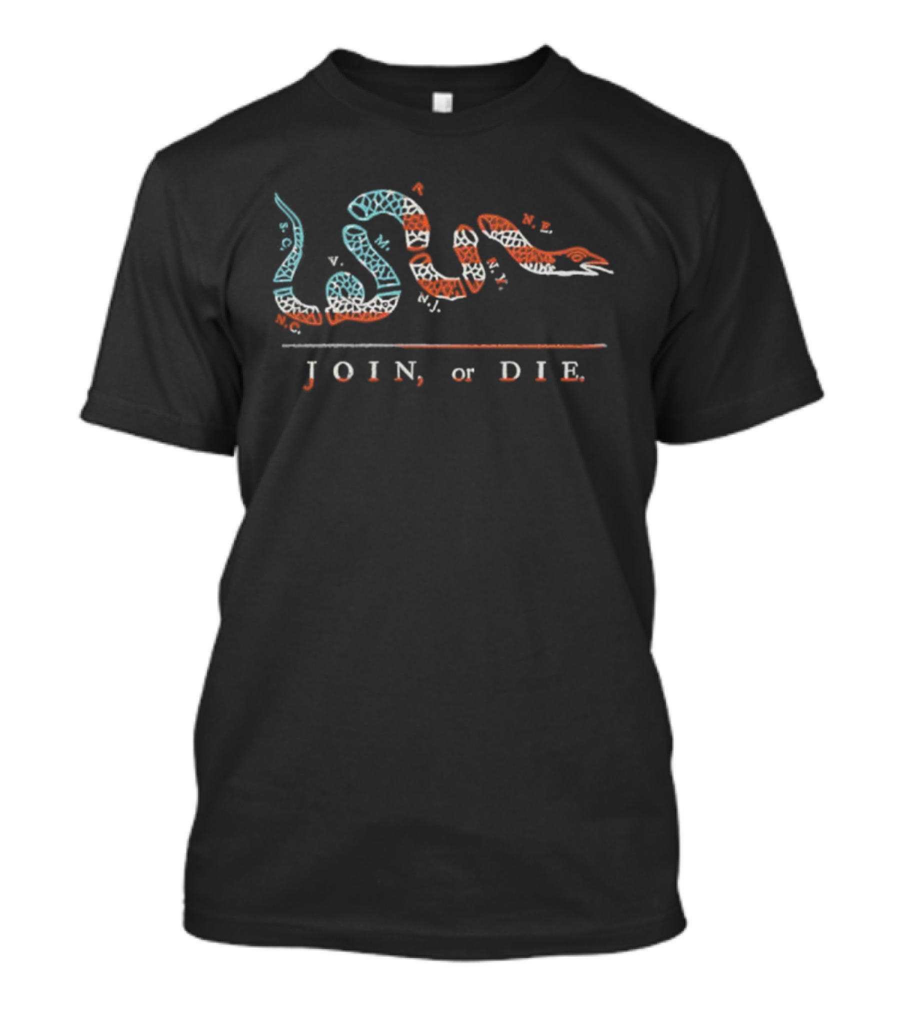 Join Or Die Patriotic Snake Flag T-Shirt