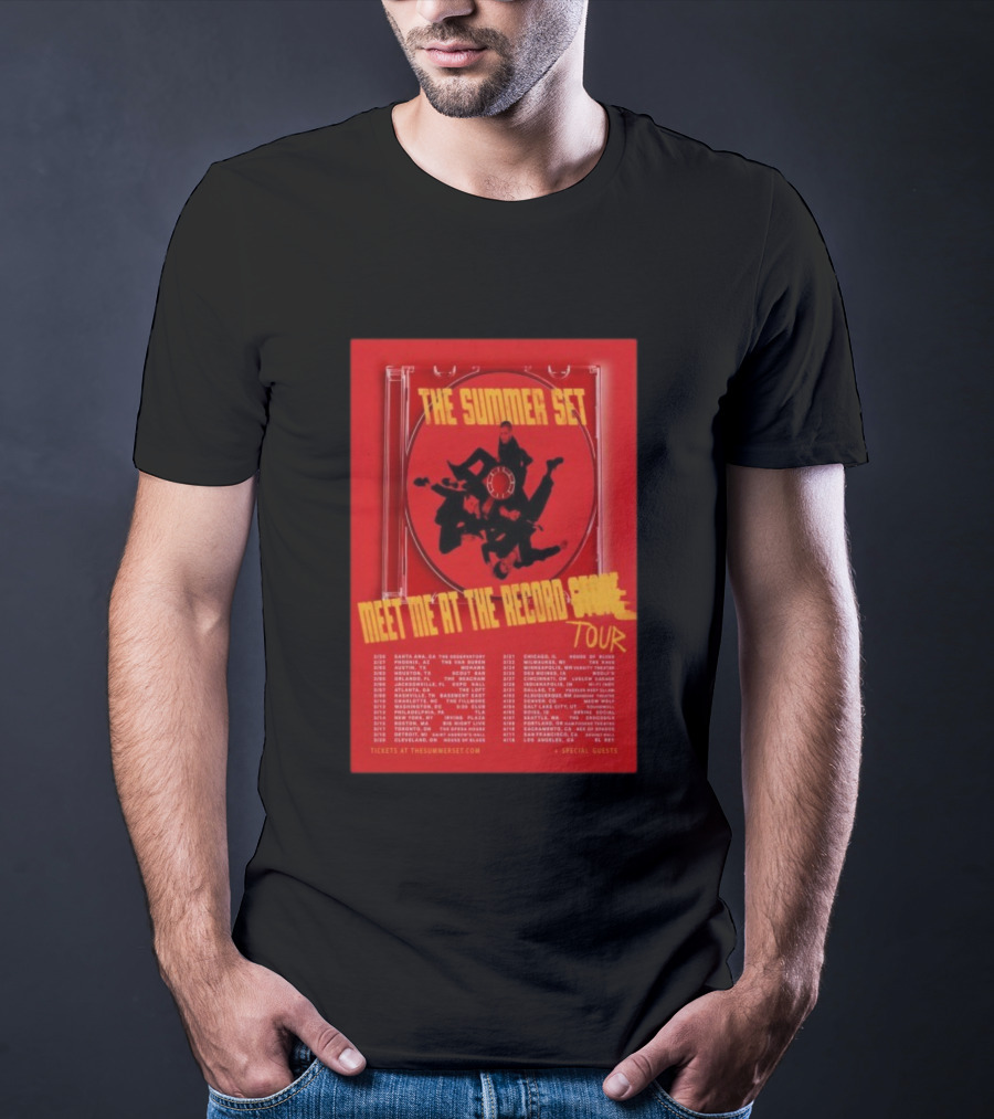 The Summer Set Meet Me At The Record Store Tour 2026 Dates Special Guests T-Shirt