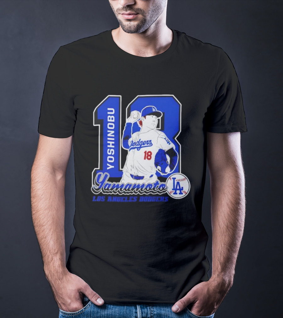 Yoshinobu Yamamoto Dodgers 18 LA Baseball 2025 T-Shirt