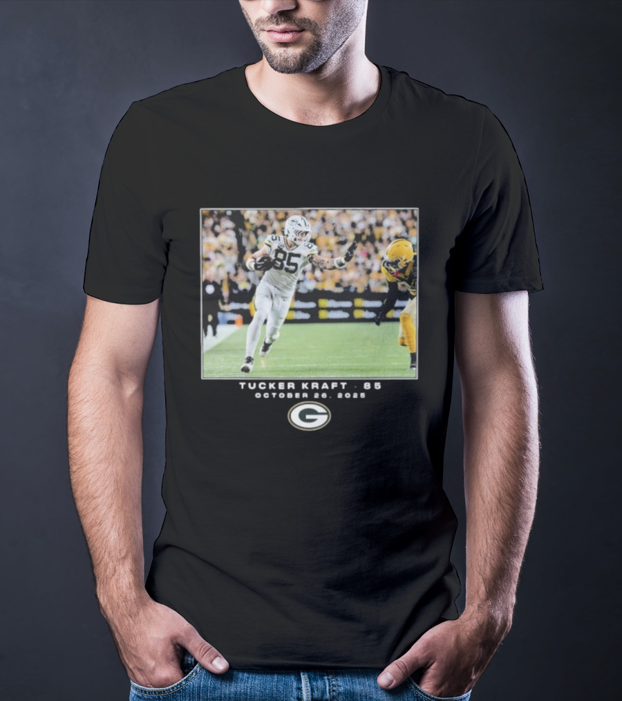 Tucker Kraft 85 Green Bay Packers NFL October 26 2025 Week 8 T-Shirt