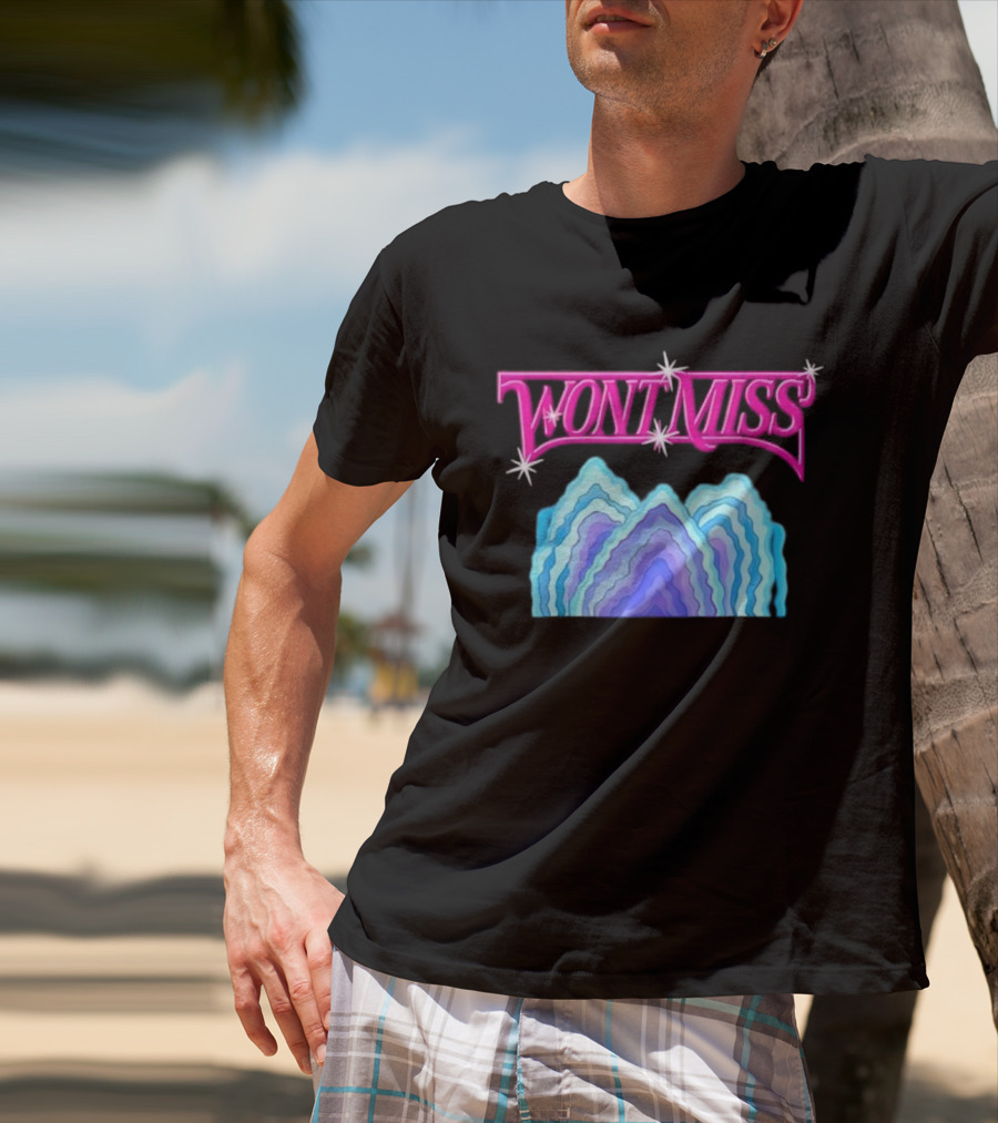 Won't Miss Blink Neon Mountain Waves T-Shirt