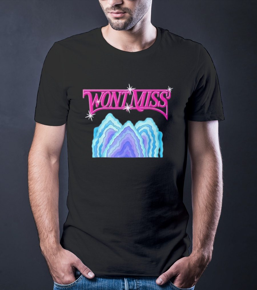 Won't Miss Blink Neon Mountain Waves T-Shirt