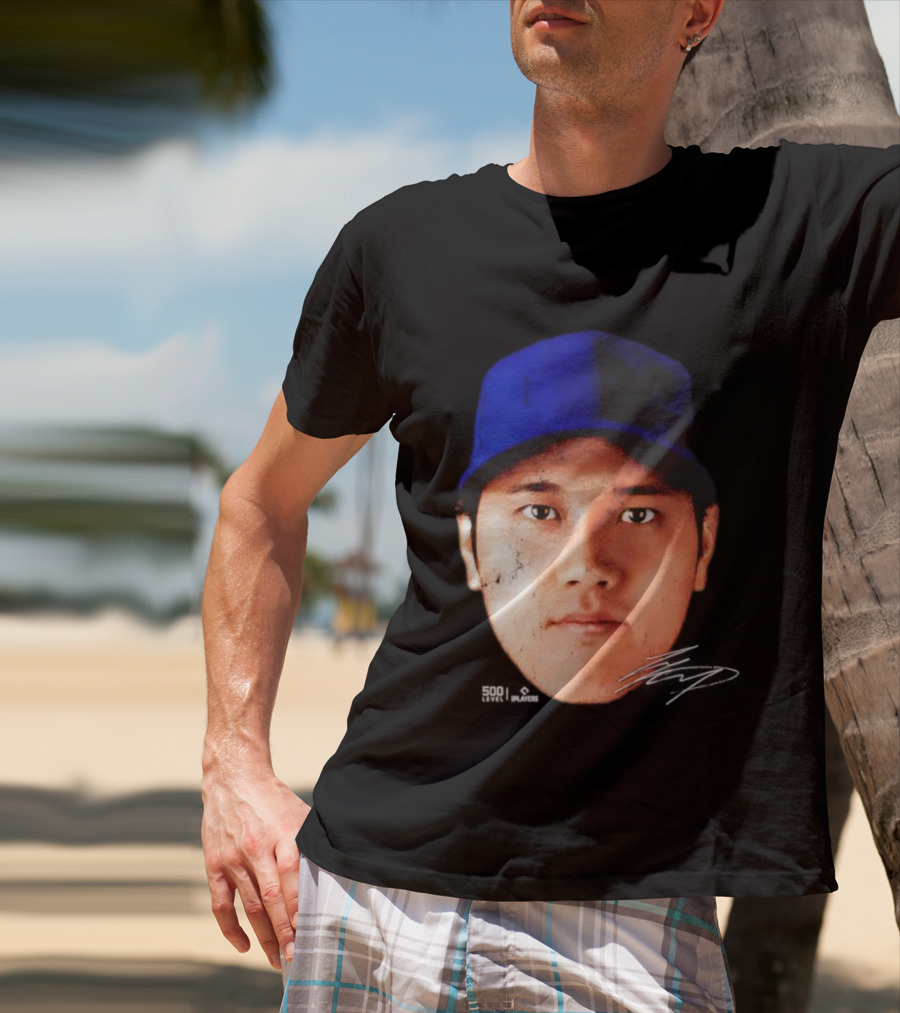 Shohei Ohtani Los Angeles Vintage Head Signature T-Shirt
