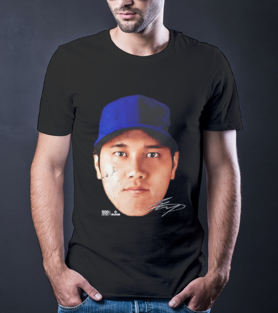 Shohei Ohtani Los Angeles Vintage Head Signature T-Shirt