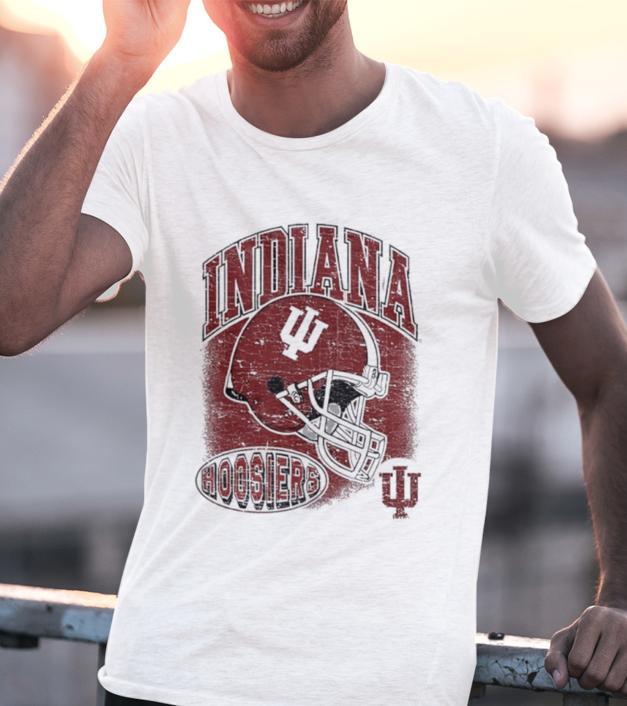 Indiana Hoosiers Vintage Helmet IU Football T-Shirt