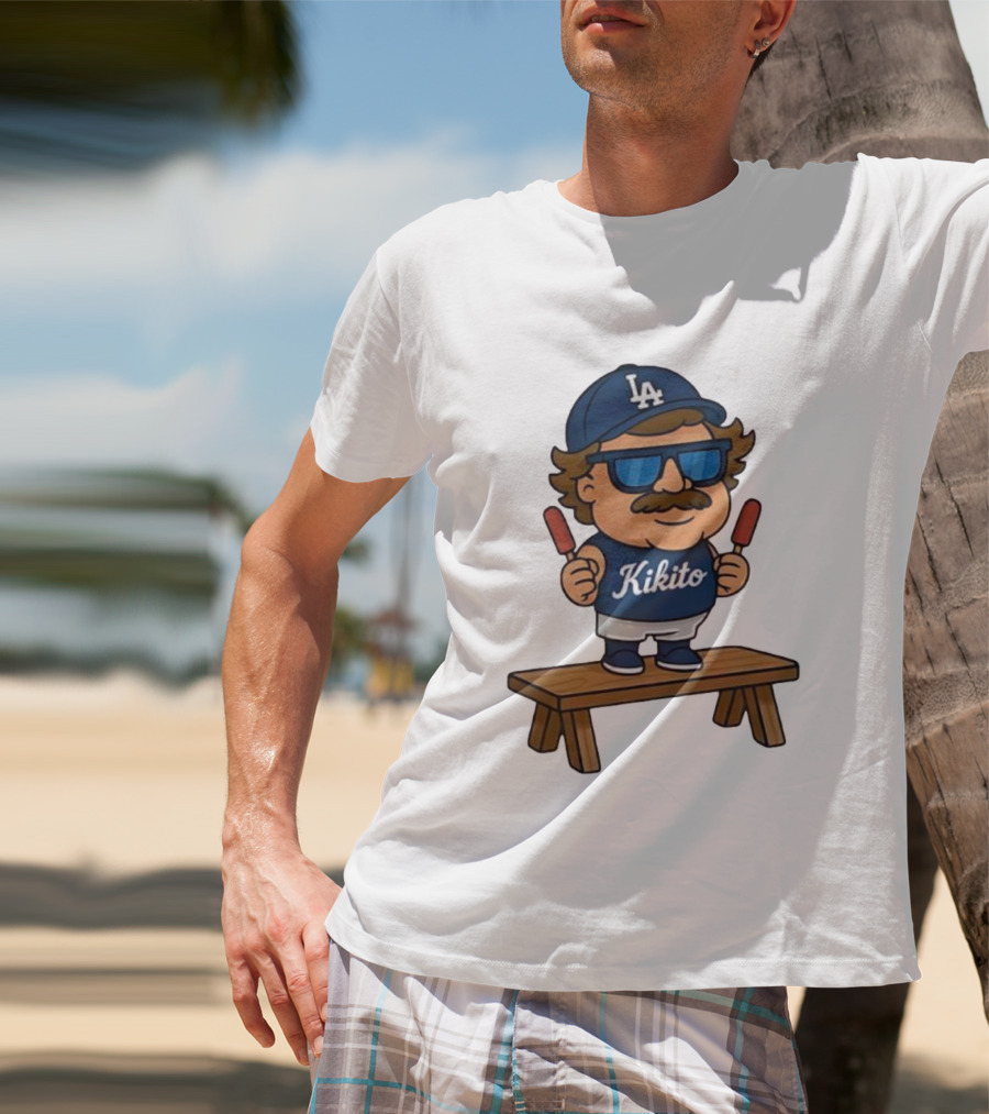 Kikito Popsicles LA Cap Character With Sunglasses And Mustache T-Shirt